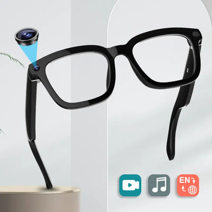 AI Smart Sports Glasses with 8MP Camera, 2K Photo & 1200P Video Recording