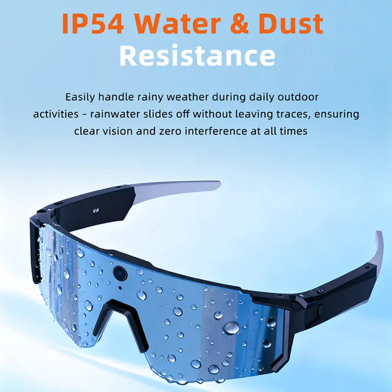 AI Smart Sports Glasses with 8MP Camera, 2K Photo, 1200P Video Recording & Bluetooth Audio