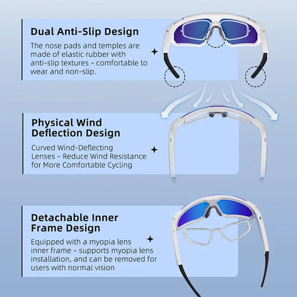 AI Smart Sports Glasses with 8MP Camera, 2K Photo, 1200P Video Recording & Bluetooth Audio