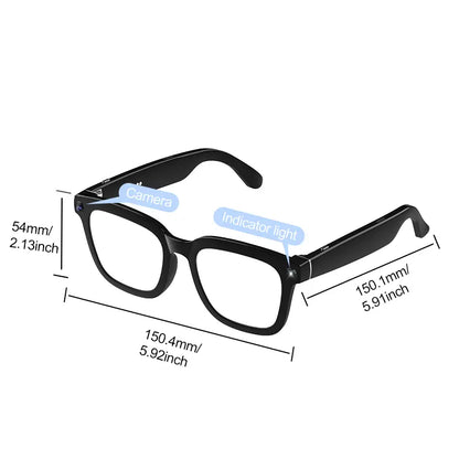 AI Smart Sports Glasses with 8MP Camera, 2K Photo & 1200P Video Recording