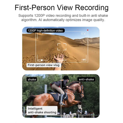 AI Smart Camera Glasses – 1200P Recording, Bluetooth Audio & Voice Assistant