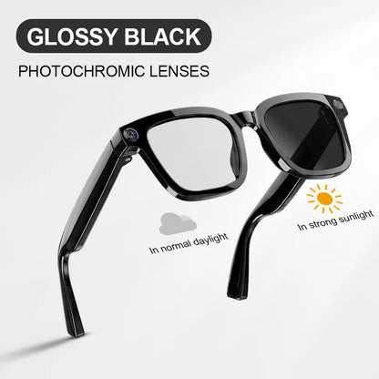 AI Smart Camera Glasses – 1200P Recording, Bluetooth Audio & Voice Assistant
