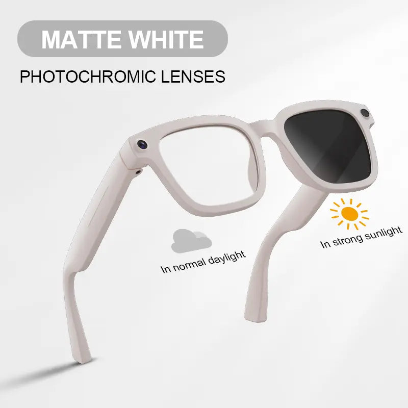 AI Smart Camera Glasses – 1200P Recording, Bluetooth Audio & Voice Assistant